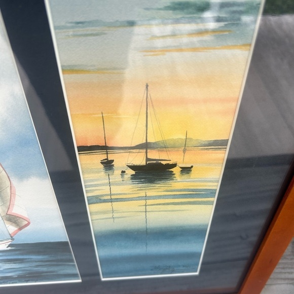 Framed Certified Sailboat Prints by California Artist, David R. Rogers. - Picture 5 of 9